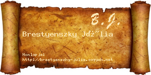 Brestyenszky Júlia névjegykártya
