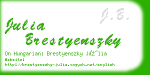 julia brestyenszky business card